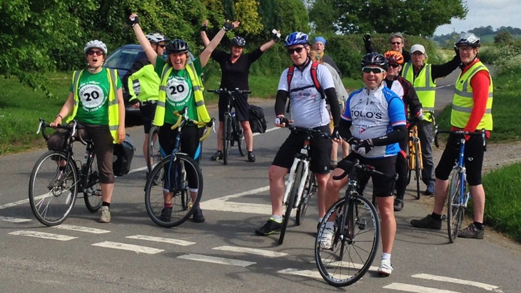 Group of cyclists at event