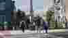 Older couple out walking in East Galway City (Deirdre Heffernan)