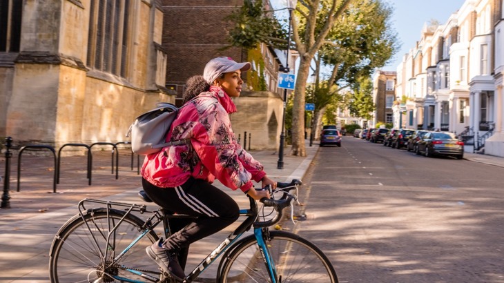 woman on bike