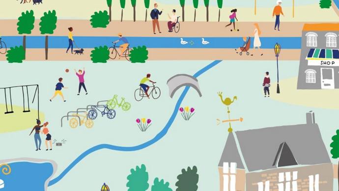 illustration of a 20 minute neighbourhood