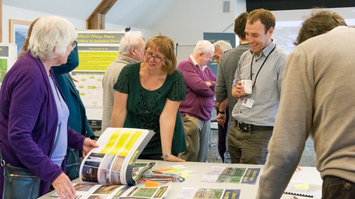 Residents attend a street design consultation in Scotland 