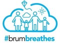 Brum Breathes logo of illustrated family holding hands flying a kite in the sunshine