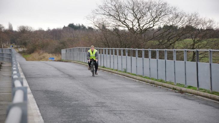 cyclist on Castleford Greenway
