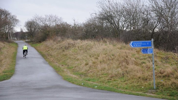 cyclist on Castleford Greenway
