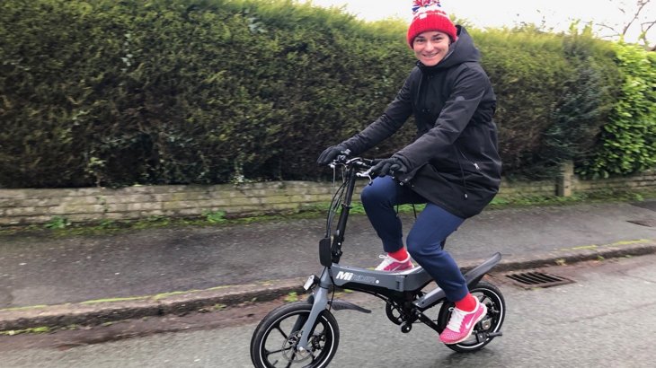 Sarah Storey on her bike
